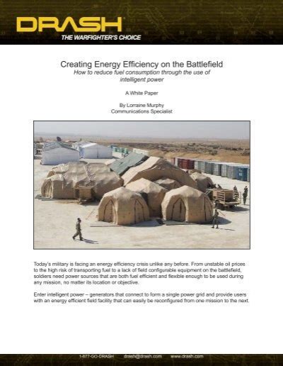 Creating Energy Effi Ciency On The Battlefield