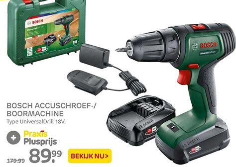 Bosch Accuschroef Boormachine UniversalDrill 18V Aanbieding Bij Praxis