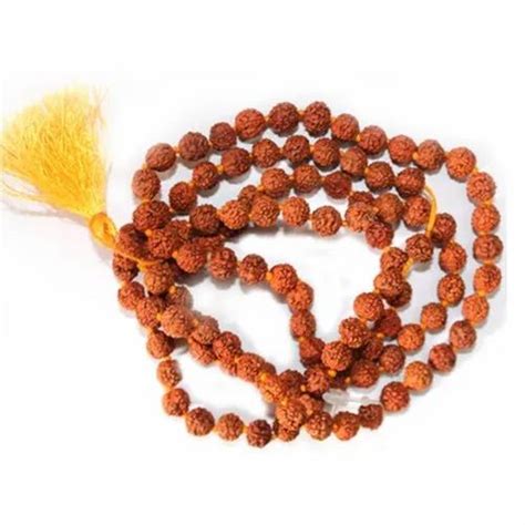 Brown Original Rudraksh Mala Mm Spiritual Use Japa Shape Round At