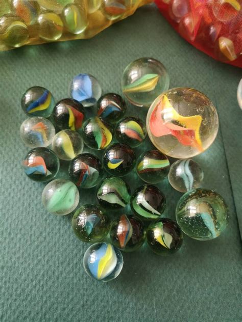 Rare Vintage Cats Eye Marbles Collection Of 23 Etsy Uk