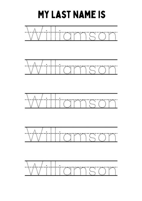 8 Custom Name Tracing Printable Pdf Worksheet Preschoolers