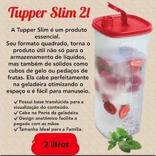 Tupperware Tupper Slim Guarda Suco Litros Tupperware Shopee Brasil