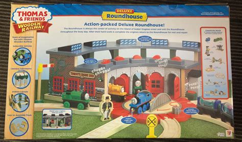 Thomas Friends Train Wooden Railway Deluxe Roundhouse Station Round