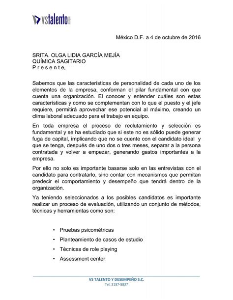 Carta De Reclutamiento