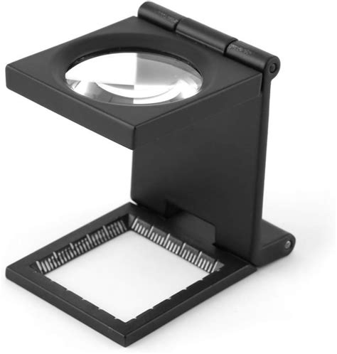 Illuminated Loupe 10x Microscope Zinc Alloy Folding Magnifier Loupe