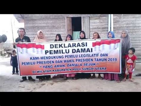 Deklarasi Pemilu Damai 2019 Oleh Warga Ds Pematang Benteng Hilir Kec