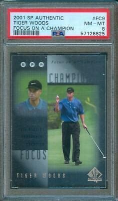 Upper Deck Sp Authentic Tiger Woods Focus On A Champion Fc Psa