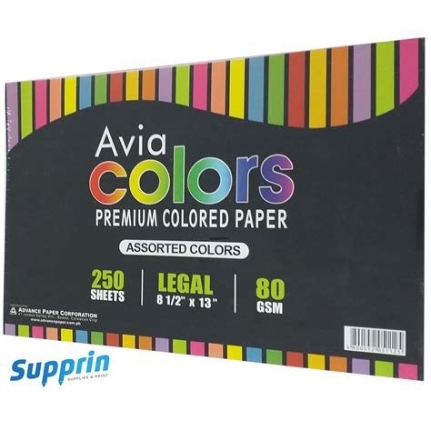 Avia Colors Colored Paper Long X Assorted Color Gsm