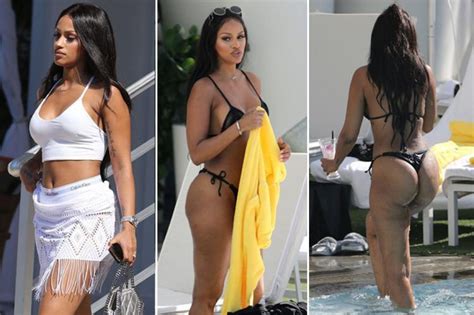 Mario Balotellis Ex Fiancee Fanny Neguesha Shows Off Stunning Figure As She Relaxes By The Pool