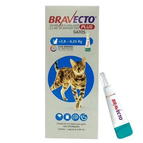 Bravecto Transdermal Plus Antipulgas MSD Para Gatos De 2 8 A 6 25 Kg