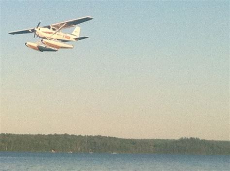 Flying Over Cnc2 Waterdrome On Lake Of Bays Ontario Cessna Cg Nzd