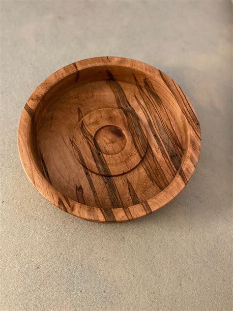 Tazón decorativo de madera de arce Ambrosia Etsy