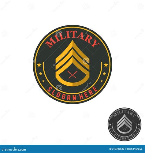 Military Badges Emblem And Army Patches Typography Stock Vector