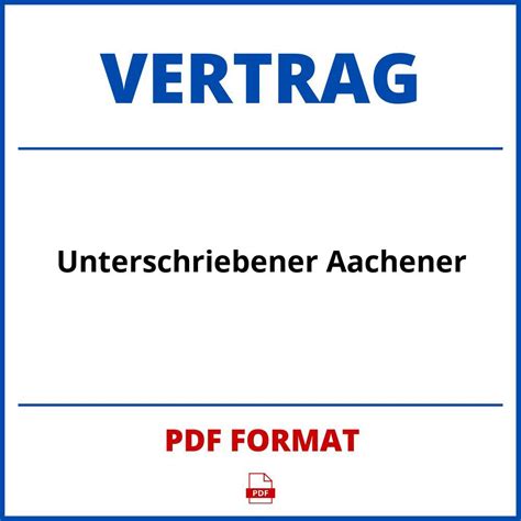 Unterschriebener Aachener Vertrag Pdf