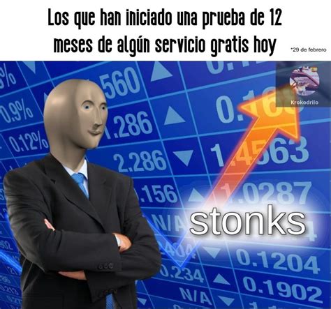 Stonks Meme Subido Por Krokodrilo Memedroid