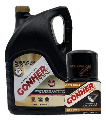 Kit Cambio Aceite Sint Tico Gonher Hyundai Sonata L Del Env O Gratis