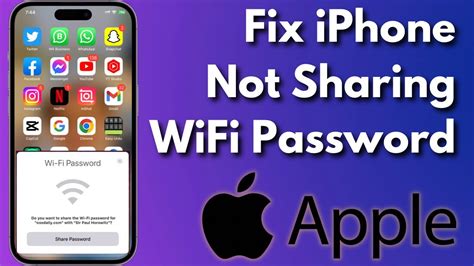 How To Fix Iphone Not Sharing Wifi Password Fix Iphone Wont Share Password Youtube