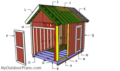 8x10 Heavy duty Gable Shed Plans | MyOutdoorPlans | Free Woodworking ...