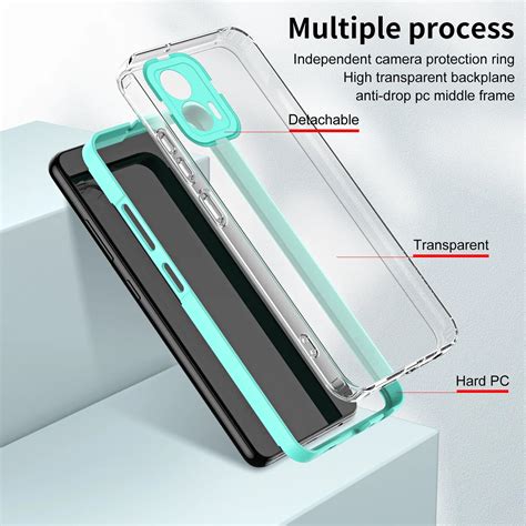 Funda Protectora Transparente Para MOTO Carcasa Dura 3 En 1 Para