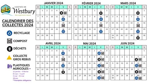 Calendrier Des Collectes Canton De Westbury