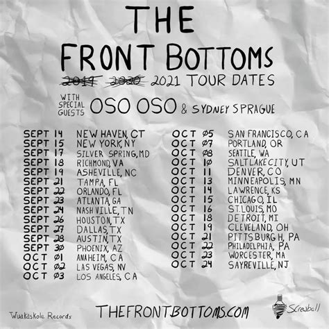 The Front Bottoms Setlist September 2024 Fae Kittie