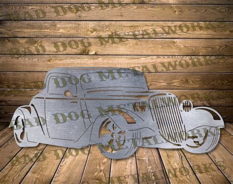 Hot Rod Classic Cars Dxf Files And Svg Cut Ready For Cnc Etsy Israel