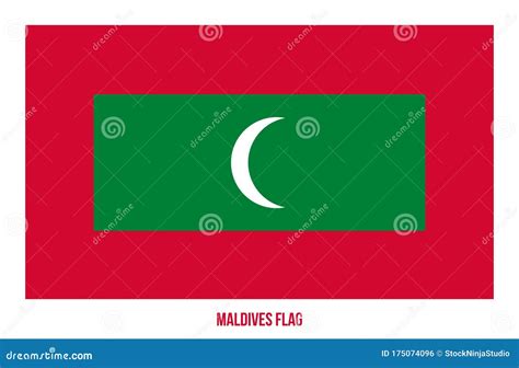 Maldives Flag Vector Illustration On White Background Maldives