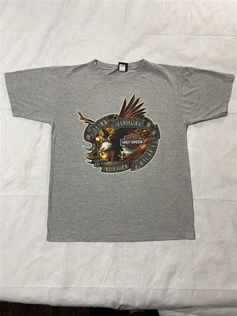 Harley Davidson Barnett Tee Shirt El Paso Texas Gray Gem