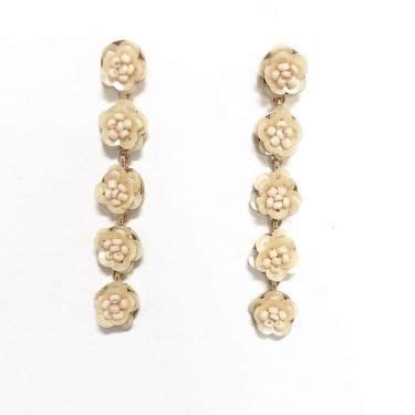 Rosette Earrings In Nude