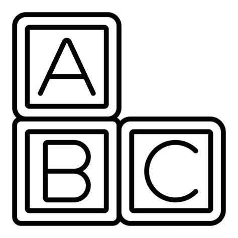 ABC Blocks Icon Style 8334493 Vector Art at Vecteezy