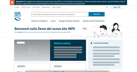 Servizi Inps Il Nuovo Sito Quasi Pronto Online La Versione Di Prova