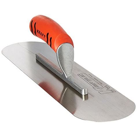 Kraft Tool Co In X In Carbon Steel Pool Trowel With A Handle On