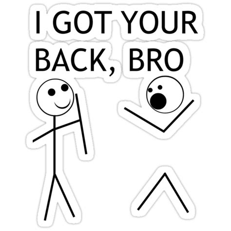 I Got Your Back Bro Stickers By Unsung Guardian Redbubble