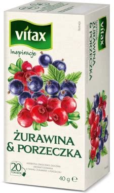 Herbata owocowa w torebkach Vitax Inspirations żurawina i porzeczka