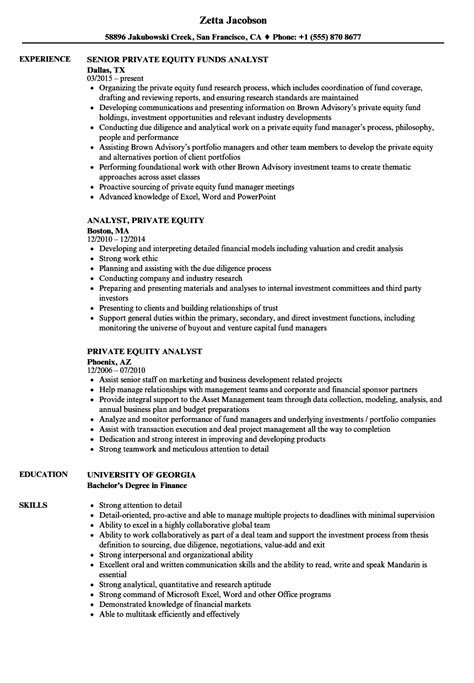 Private Equity Resume Template