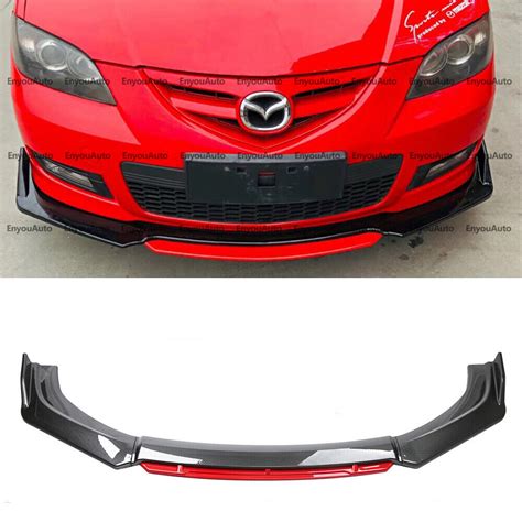 For Mazda Mx Miata Front Bumper Lip Spoiler Splitter Carbon Fiber Red