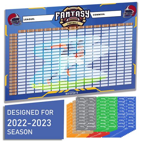 Buy Fantasy Football Draft Board Kit Player Labels Full Color