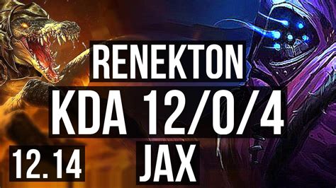 Renekton Vs Jax Top 1204 8 Solo Kills 67 Winrate Legendary