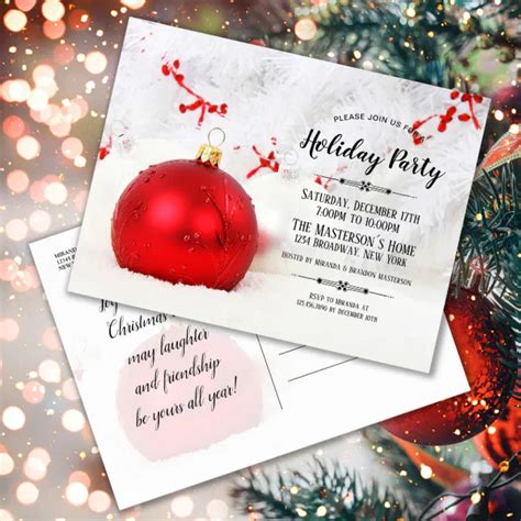 White Winter Wonderland Holiday Party Invitation Zazzle