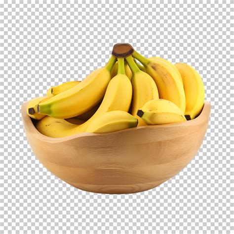 Premium Psd Bowl Of Bananas Isolated On Transparent Background