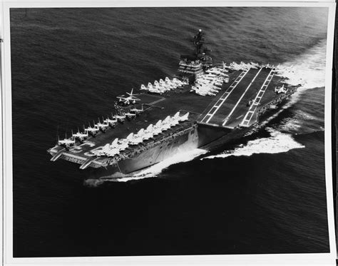 Uss Kitty Hawk Cva 63 Steams The Pacific Ocean 21 July 1969 Photo By