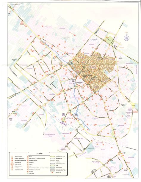 Yazd City Map (2005) High Resolution Image 542KB