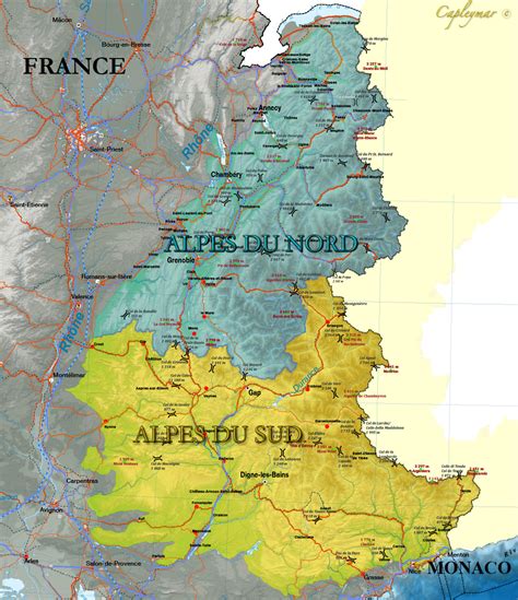 Alpes Du Nord Voyage Carte Plan