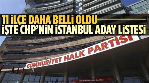 Chpnin Stanbulda Il E Aday Daha Belli Oldu Ankara Masas