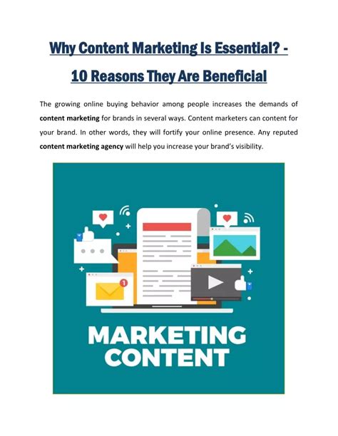 Ppt Why Content Marketing Is Essential 10 Reasons They Are