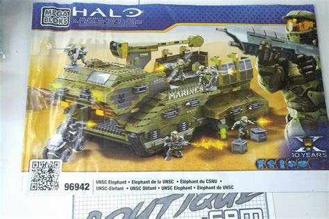 Mega Bloks Halo UNSC Elephant 96942 Loose Complete The Plastique