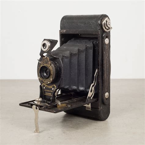 Antique Eastman Kodak No 2 Folding Brownie Camera And Leather Case C