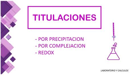 Titulacion Por Precipitacion Por Complejacion Y Redox Calculos