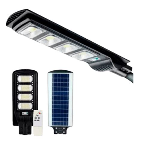 Lumin Ria P Blica De Poste Solar Led W Sensor Controle Remoto