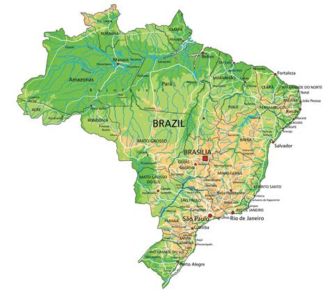 Mapa Físico Do Brasil REVOEDUCA